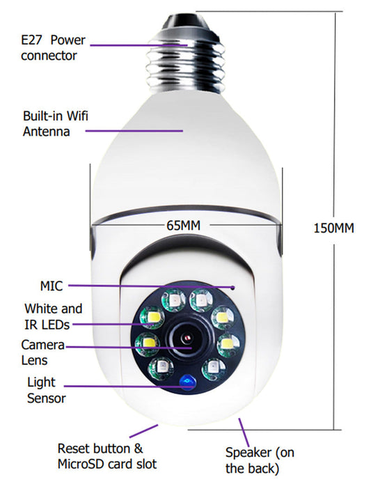 WiFi CAMERA 1080P Bulb